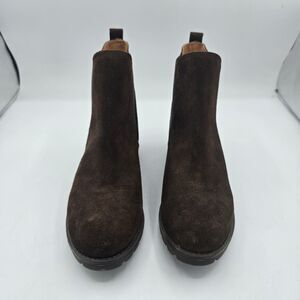 Eric Michael Women's Size 37 (6.5-7) Brown Leather Chelsea Ankle Boots